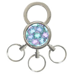 Leaves Glitter Background Winter 3-ring Key Chain by Bangk1t