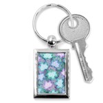 Leaves Glitter Background Winter Key Chain (Rectangle) Front