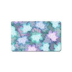 Leaves Glitter Background Winter Magnet (name Card) by Bangk1t