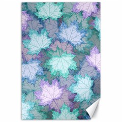 Leaves Glitter Background Winter Canvas 24  X 36  by Bangk1t