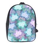 Leaves Glitter Background Winter School Bag (Large) Front