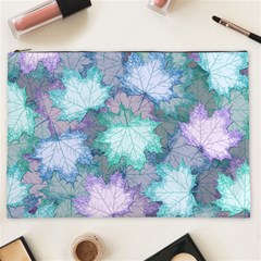 Leaves Glitter Background Winter Cosmetic Bag (xxl) by Bangk1t