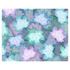 Leaves Glitter Background Winter Two Sides Premium Plush Fleece Blanket (medium) by Bangk1t