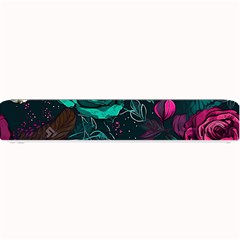 Roses Pink Teal Small Bar Mat by Bangk1t