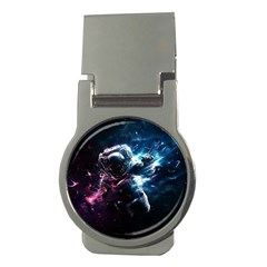 Psychedelic Astronaut Trippy Space Art Money Clips (round)  by Bangk1t