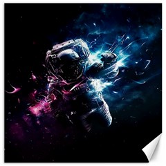 Psychedelic Astronaut Trippy Space Art Canvas 12  X 12  by Bangk1t