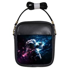 Psychedelic Astronaut Trippy Space Art Girls Sling Bag by Bangk1t