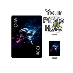 Psychedelic Astronaut Trippy Space Art Playing Cards 54 Designs (mini) by Bangk1t