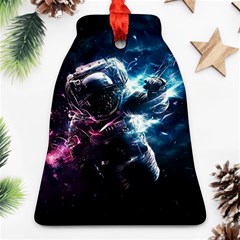 Psychedelic Astronaut Trippy Space Art Ornament (bell) by Bangk1t