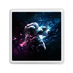 Psychedelic Astronaut Trippy Space Art Memory Card Reader (square) by Bangk1t