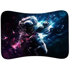 Psychedelic Astronaut Trippy Space Art Velour Seat Head Rest Cushion by Bangk1t