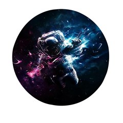 Psychedelic Astronaut Trippy Space Art Mini Round Pill Box by Bangk1t