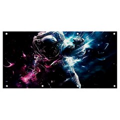 Psychedelic Astronaut Trippy Space Art Banner And Sign 8  X 4  by Bangk1t