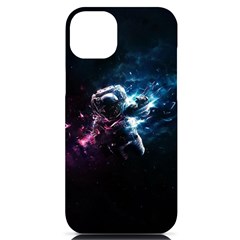 Psychedelic Astronaut Trippy Space Art Iphone 14 Plus Black Uv Print Case