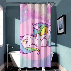 Unicorn Stitch Shower Curtain 36  X 72  (stall)  by Bangk1t