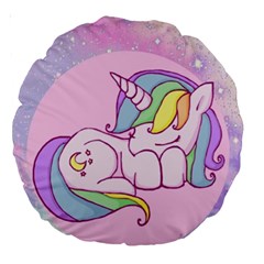 Unicorn Stitch Large 18  Premium Round Cushions by Bangk1t