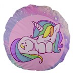 Unicorn Stitch Large 18  Premium Flano Round Cushions Front