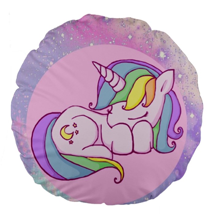 Unicorn Stitch Large 18  Premium Flano Round Cushions