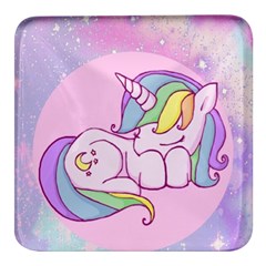 Unicorn Stitch Square Glass Fridge Magnet (4 Pack)