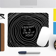 Psychedelic Art Freedom Is A State Of Mind Trippy Quotes Large Mousepad by Bangk1t