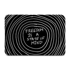 Psychedelic Art Freedom Is A State Of Mind Trippy Quotes Plate Mats by Bangk1t