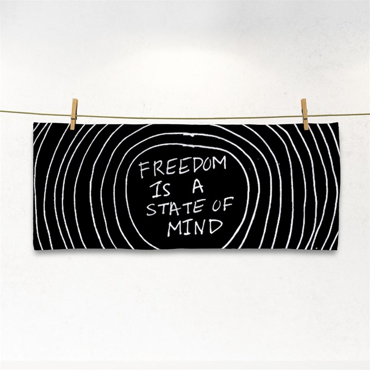 Psychedelic Art Freedom Is A State Of Mind Trippy Quotes Hand Towel