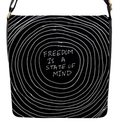 Psychedelic Art Freedom Is A State Of Mind Trippy Quotes Flap Closure Messenger Bag (s) by Bangk1t