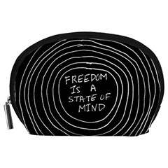 Psychedelic Art Freedom Is A State Of Mind Trippy Quotes Accessory Pouch (large) by Bangk1t