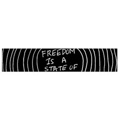 Psychedelic Art Freedom Is A State Of Mind Trippy Quotes Small Premium Plush Fleece Scarf by Bangk1t