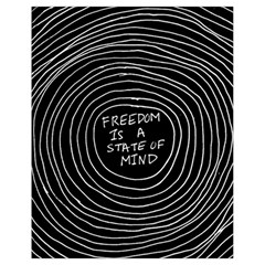 Psychedelic Art Freedom Is A State Of Mind Trippy Quotes Drawstring Bag (small) by Bangk1t