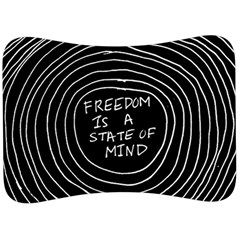 Psychedelic Art Freedom Is A State Of Mind Trippy Quotes Velour Seat Head Rest Cushion by Bangk1t