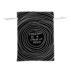 Psychedelic Art Freedom Is A State Of Mind Trippy Quotes Lightweight Drawstring Pouch (m) by Bangk1t