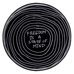 Psychedelic Art Freedom Is A State Of Mind Trippy Quotes Wireless Fast Charger(black) by Bangk1t