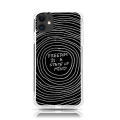 Psychedelic Art Freedom Is A State Of Mind Trippy Quotes Iphone 11 Tpu Uv Print Case by Bangk1t