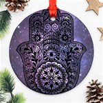 Hamsa Hand Ornament (Round) Front