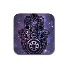 Hamsa Hand Rubber Square Coaster (4 Pack) by Bangk1t