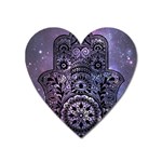 Hamsa Hand Heart Magnet Front