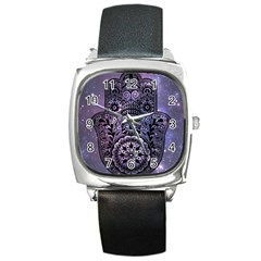 Hamsa Hand Square Metal Watch by Bangk1t