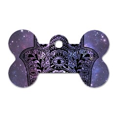 Hamsa Hand Dog Tag Bone (two Sides) by Bangk1t