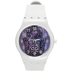 Hamsa Hand Round Plastic Sport Watch (m) by Bangk1t