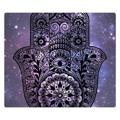 Hamsa Hand Two Sides Premium Plush Fleece Blanket (small) by Bangk1t