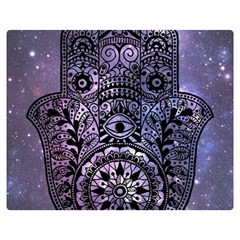 Hamsa Hand Two Sides Premium Plush Fleece Blanket (medium) by Bangk1t