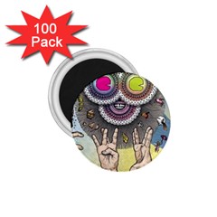 Vintage Trippy Aesthetic Psychedelic 70s Aesthetic 1.75  Magnets (100 pack) 