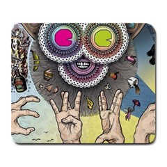 Vintage Trippy Aesthetic Psychedelic 70s Aesthetic Large Mousepad