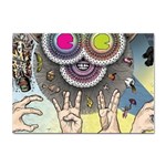 Vintage Trippy Aesthetic Psychedelic 70s Aesthetic Sticker A4 (100 pack) Front