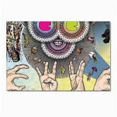 Vintage Trippy Aesthetic Psychedelic 70s Aesthetic Postcard 4 x 6  (pkg Of 10) by Bangk1t