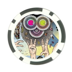 Vintage Trippy Aesthetic Psychedelic 70s Aesthetic Poker Chip Card Guard