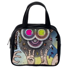 Vintage Trippy Aesthetic Psychedelic 70s Aesthetic Classic Handbag (one Side) by Bangk1t