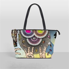 Vintage Trippy Aesthetic Psychedelic 70s Aesthetic Classic Shoulder Handbag