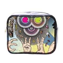 Vintage Trippy Aesthetic Psychedelic 70s Aesthetic Mini Toiletries Bag (One Side)